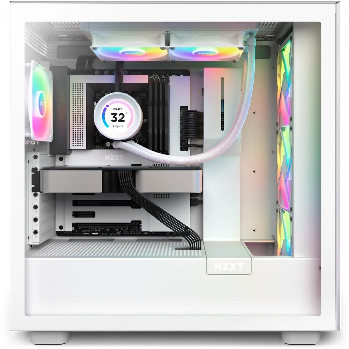 Water Cooler NZXT Kraken Elite 240 RGB, 240mm, AIO LCD Display, White, Intel-AMD, RL-KR24E-W1