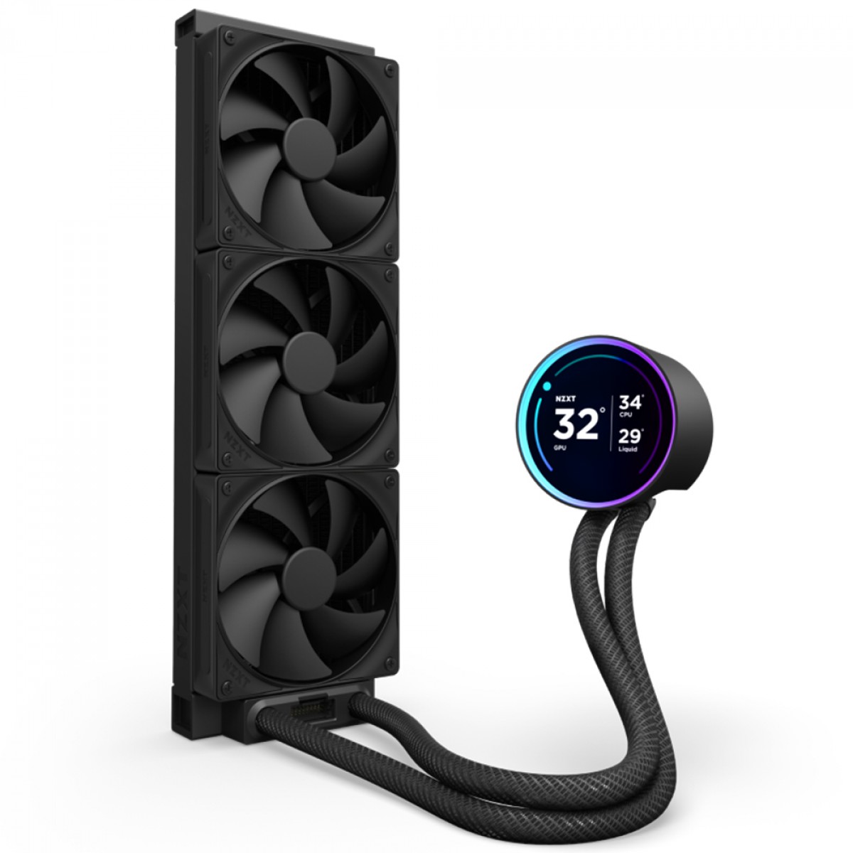 Water Cooler NZXT Kraken Elite 360, 360mm, Display LCD, Intel/AMD, Preto, RL-KN36E-B2