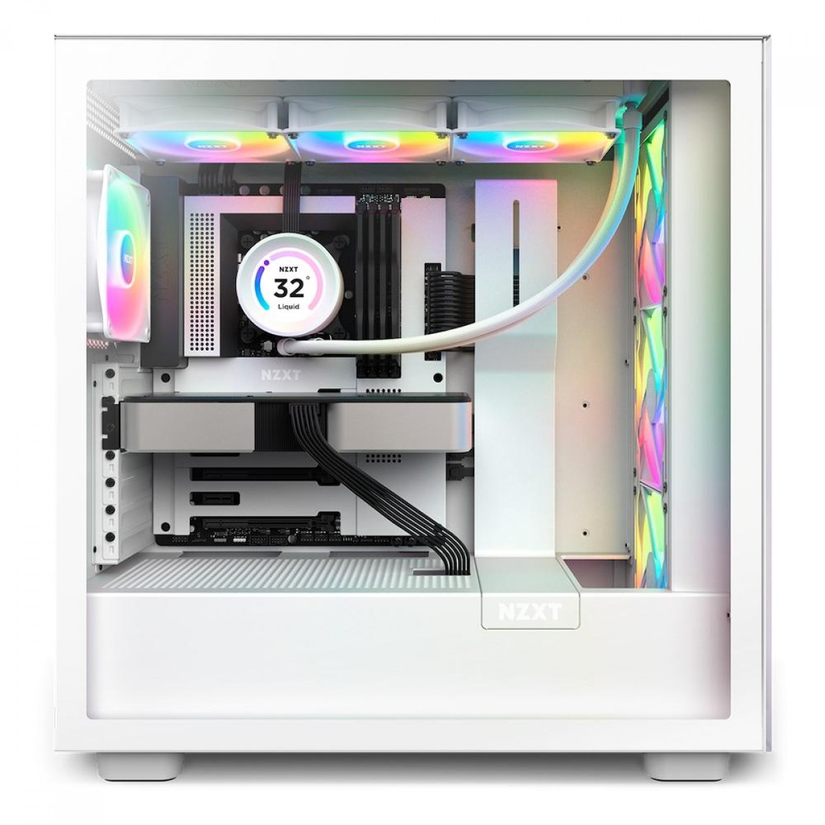 Water Cooler NZXT Kraken Elite 360 RGB, 360mm, AIO LCD Display, White, Intel-AMD, RL-KR36E-W1