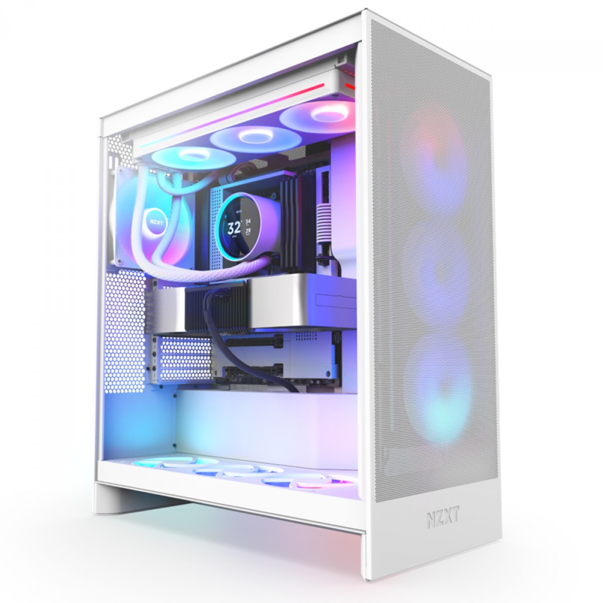 Water Cooler NZXT Kraken Elite 360 RGB, 360mm, Display LCD, Intel/AMD, Branco, RL-KR36E-W2
