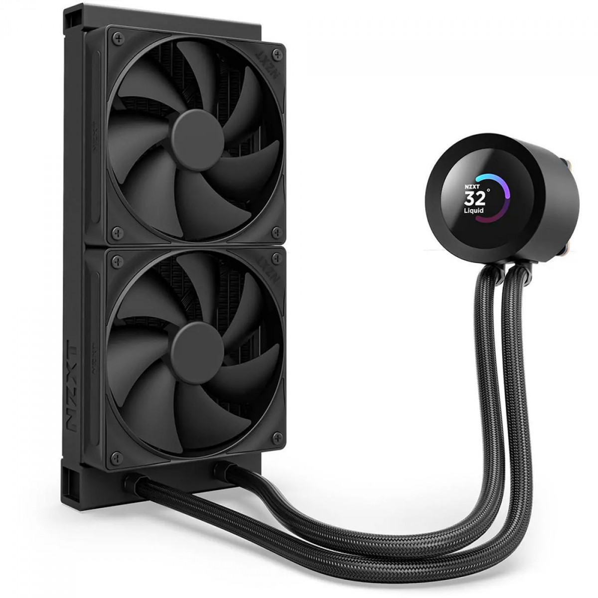 Water Cooler NZXT Kraken Plus 240, 240mm, Com Display LCD, INTEL/AMD, Preto, RL-KN240-B2