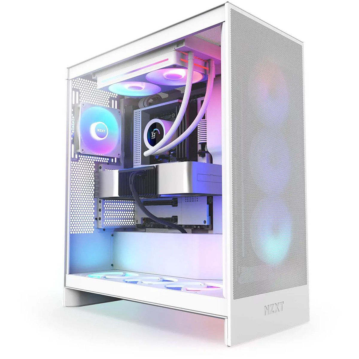 Water Cooler NZXT Kraken Plus 240 RGB, 240mm, Com Display LCD, Intel-AMD, Branco, RL-KR240-W2