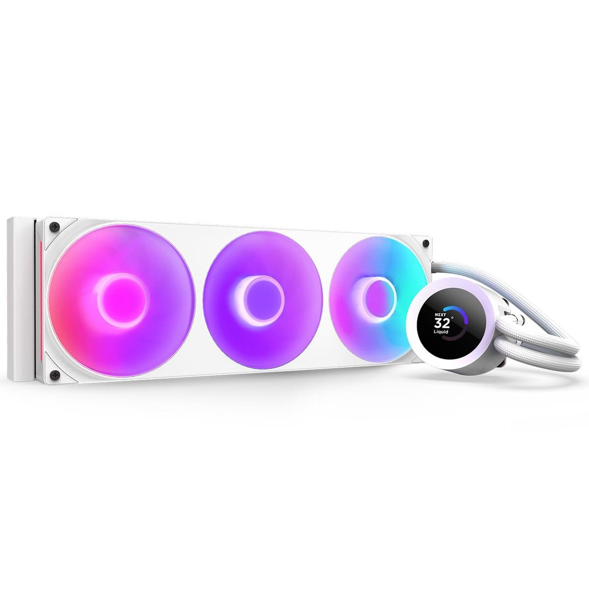 Water Cooler NZXT Kraken Plus 360 RGB, 360mm, Com Display LCD, Intel-AMD, Branco, RL-KR360-W2