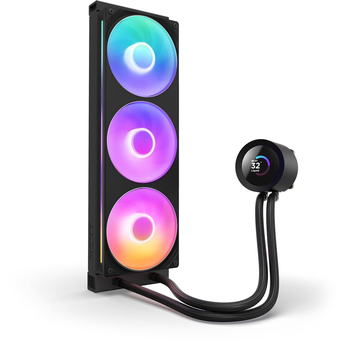 Water Cooler NZXT Kraken Plus 360 RGB, 360mm, Com Display LCD, Intel-AMD, Preto, RL-KR360-B2