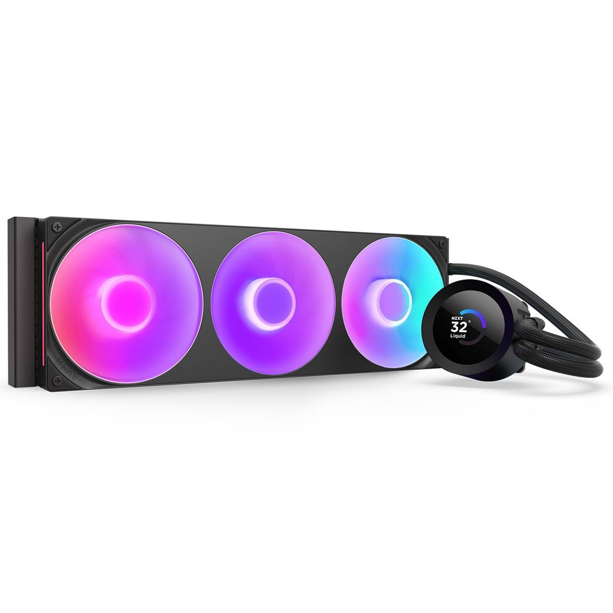 Water Cooler NZXT Kraken Plus 360 RGB, 360mm, Com Display LCD, Intel-AMD, Preto, RL-KR360-B2