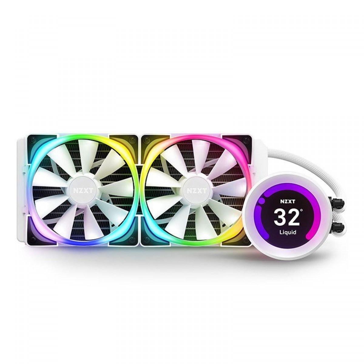Water Cooler NZXT Kraken Z53 RGB, 240mm, White, Intel-AMD, Compatível com LGA 1700, RL-KRZ53-RW