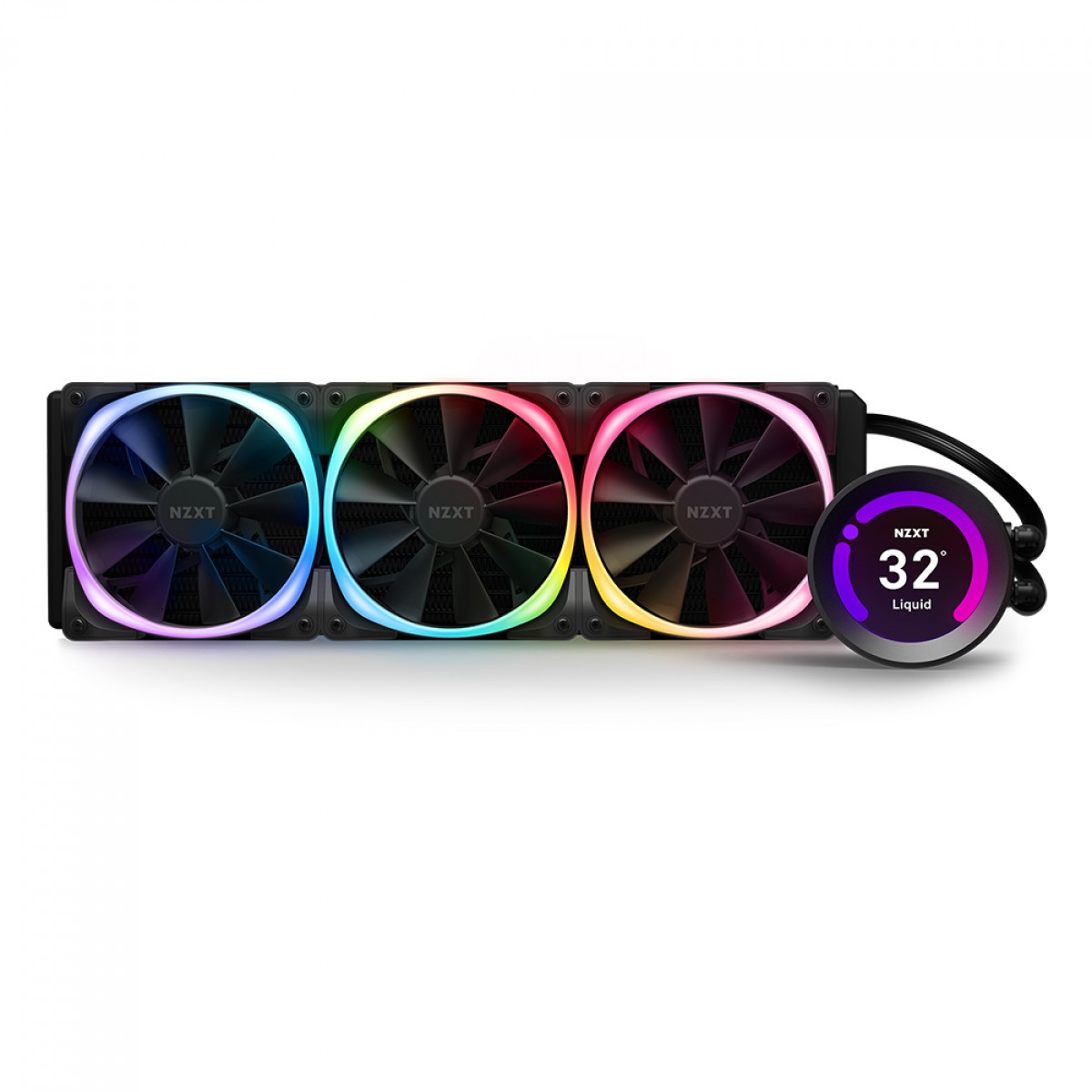 Water Cooler NZXT Kraken Z73 RGB, 360mm, Black, Intel-AMD, RL-KRZ73-R1