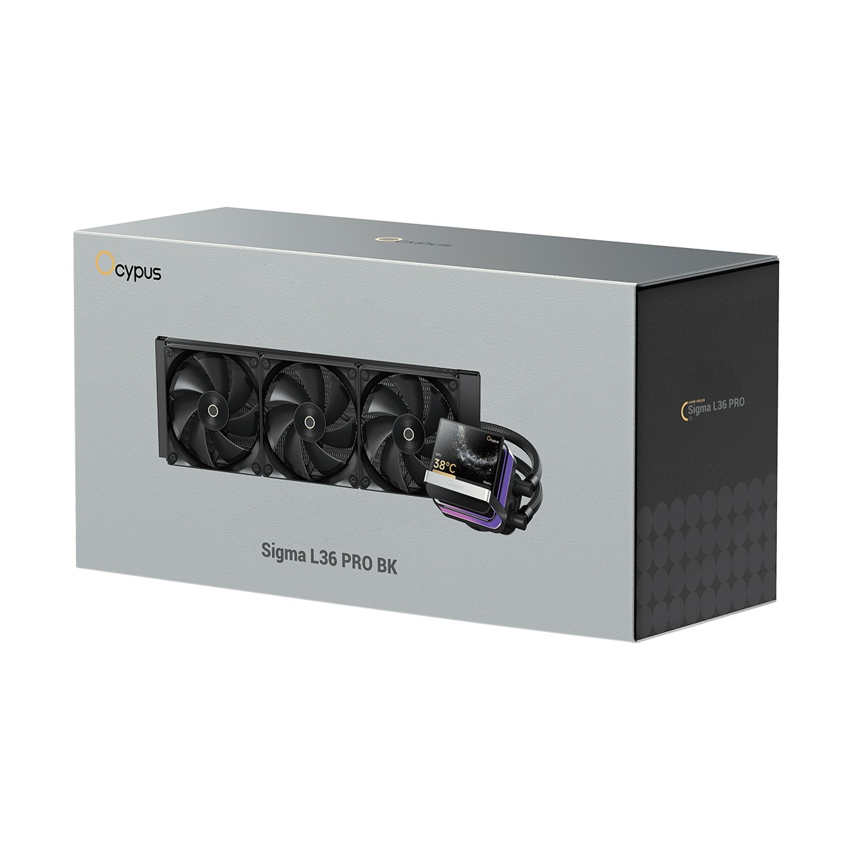 Water Cooler Ocypus Sigma L36 PRO, 360mm, Com Display IPS, Intel-AMD, Preto