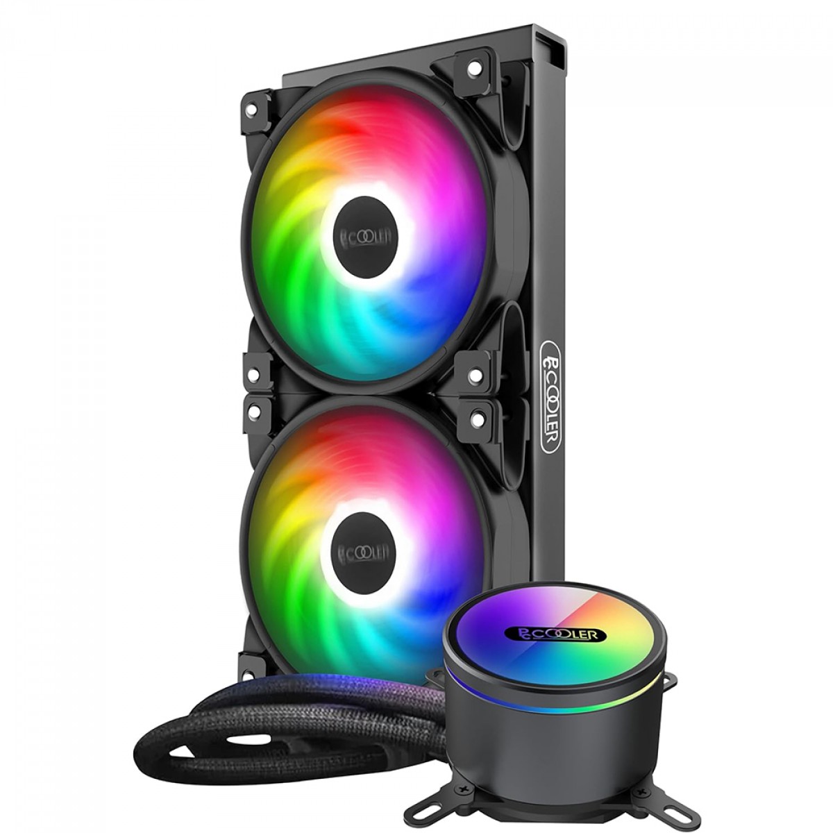 Water Cooler PCCooler GI-CX240 ARGB, 240mm, Intel-AMD