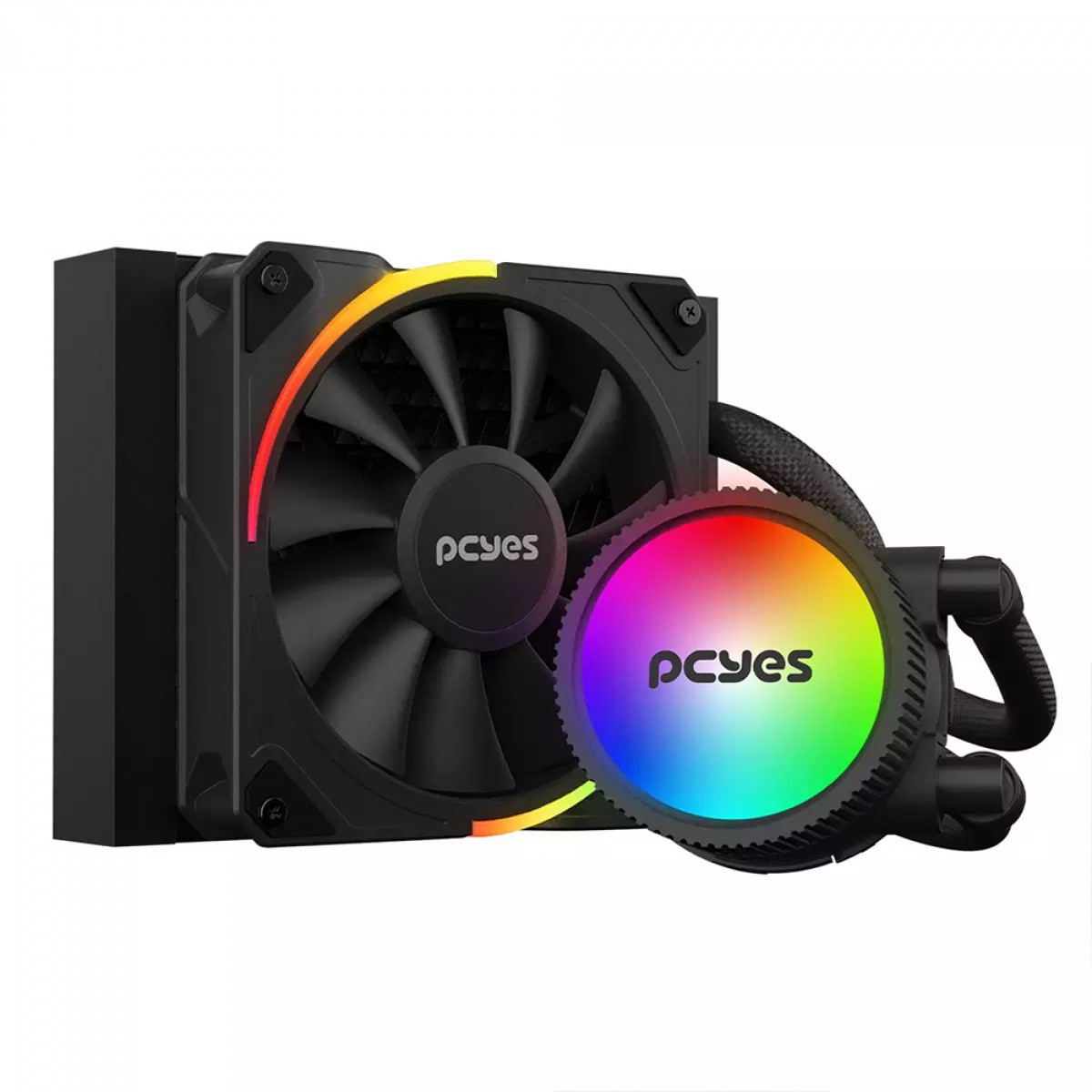 Water Cooler PCYES Sangue Frio 3 ARGB Black Vulcan, 120mm, Intel-AMD, Preto, ARGBSF3120BR - Open Box