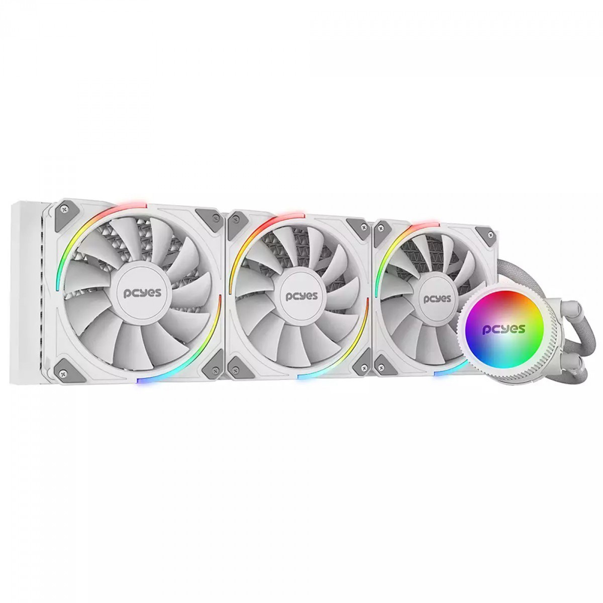 Water Cooler PCYES Sangue Frio 3 ARGB White Ghost, 360mm, Intel-AMD, Branco, ARGBSF3360WGBR