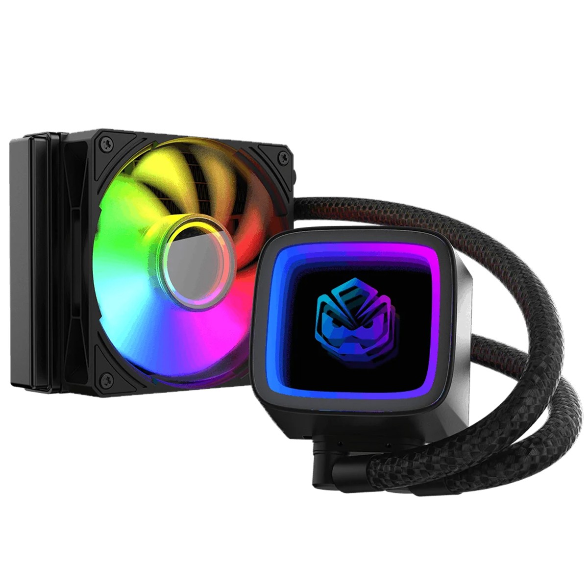 Water Cooler PCYES Tundra Black Vulcan, ARGB, 120mm, Intel-AMD, Preto, WCTBK120