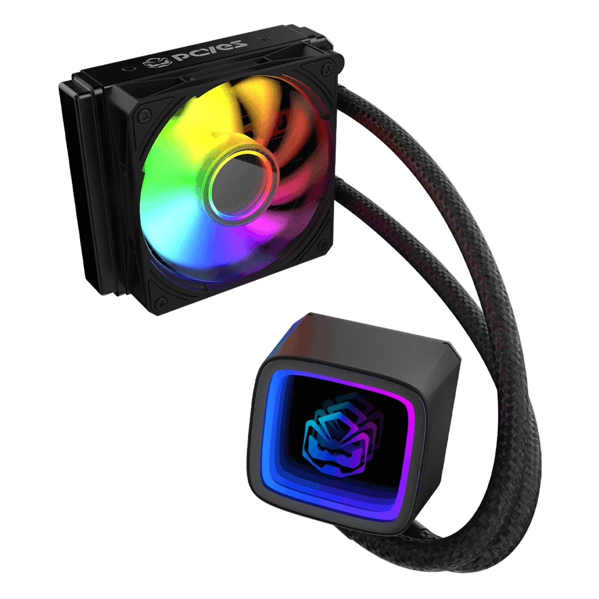 Water Cooler PCYES Tundra Black Vulcan, ARGB, 120mm, Intel-AMD, Preto, WCTBK120