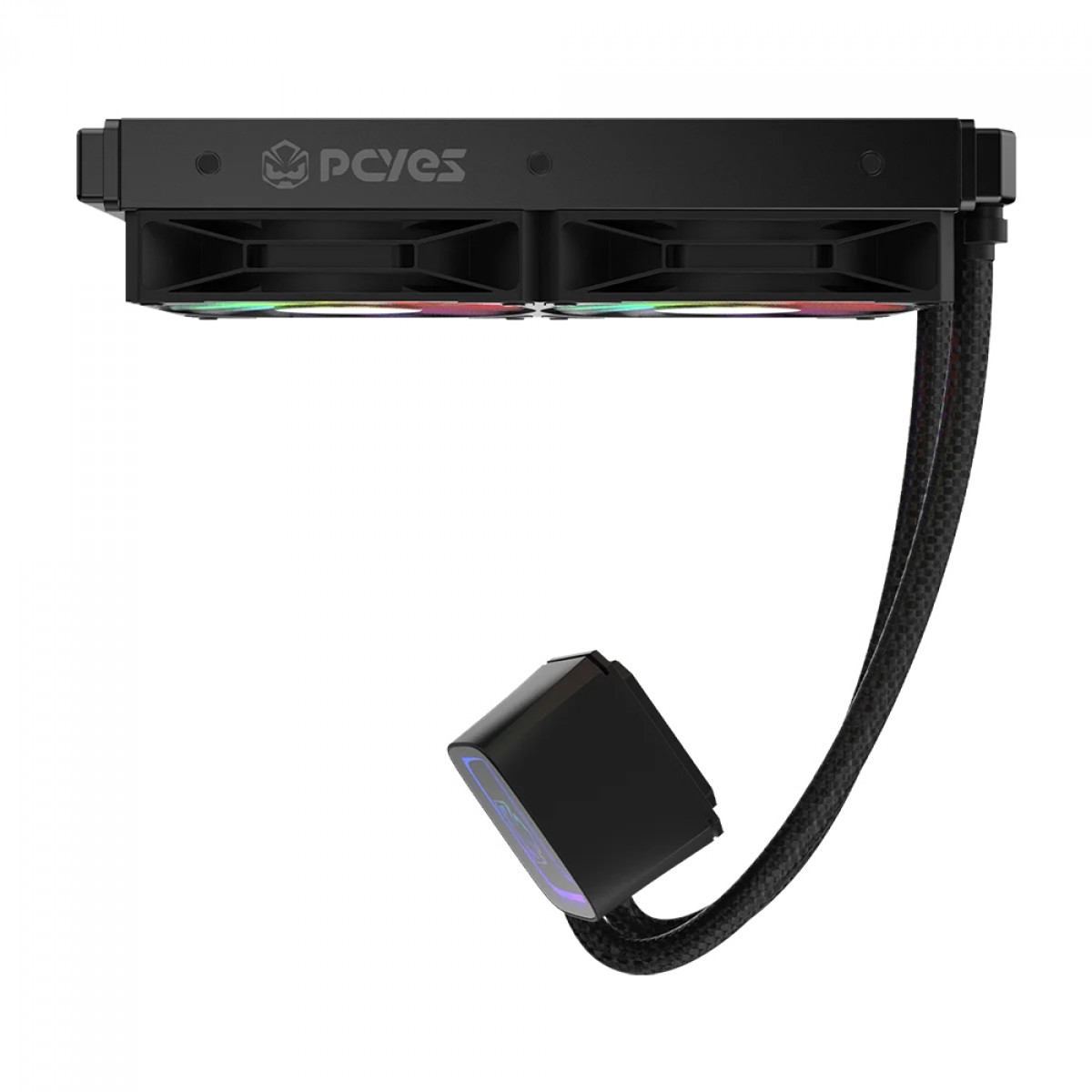 Water Cooler PCYES Tundra Black Vulcan, ARGB, 240mm, Intel-AMD, Preto, WCTBV240 - Open Box