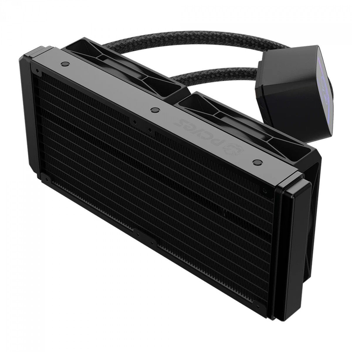 Water Cooler PCYES Tundra Black Vulcan, ARGB, 240mm, Intel-AMD, Preto, WCTBV240 - Open Box