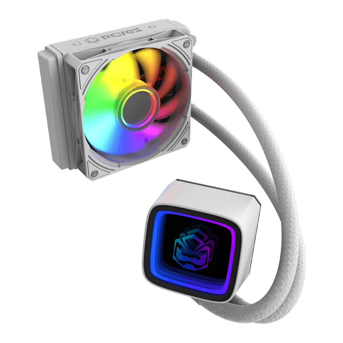 Water Cooler PCYES Tundra White Ghost, ARGB, 120mm, Intel-AMD, Branco, WCTWG120