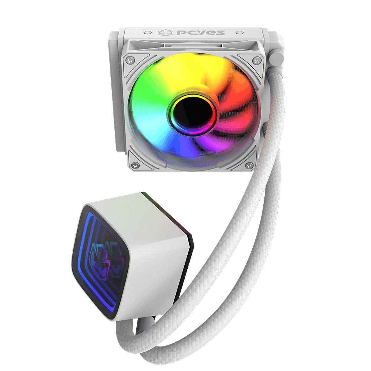 Water Cooler PCYES Tundra White Ghost, ARGB, 120mm, Intel-AMD, Branco, WCTWG120