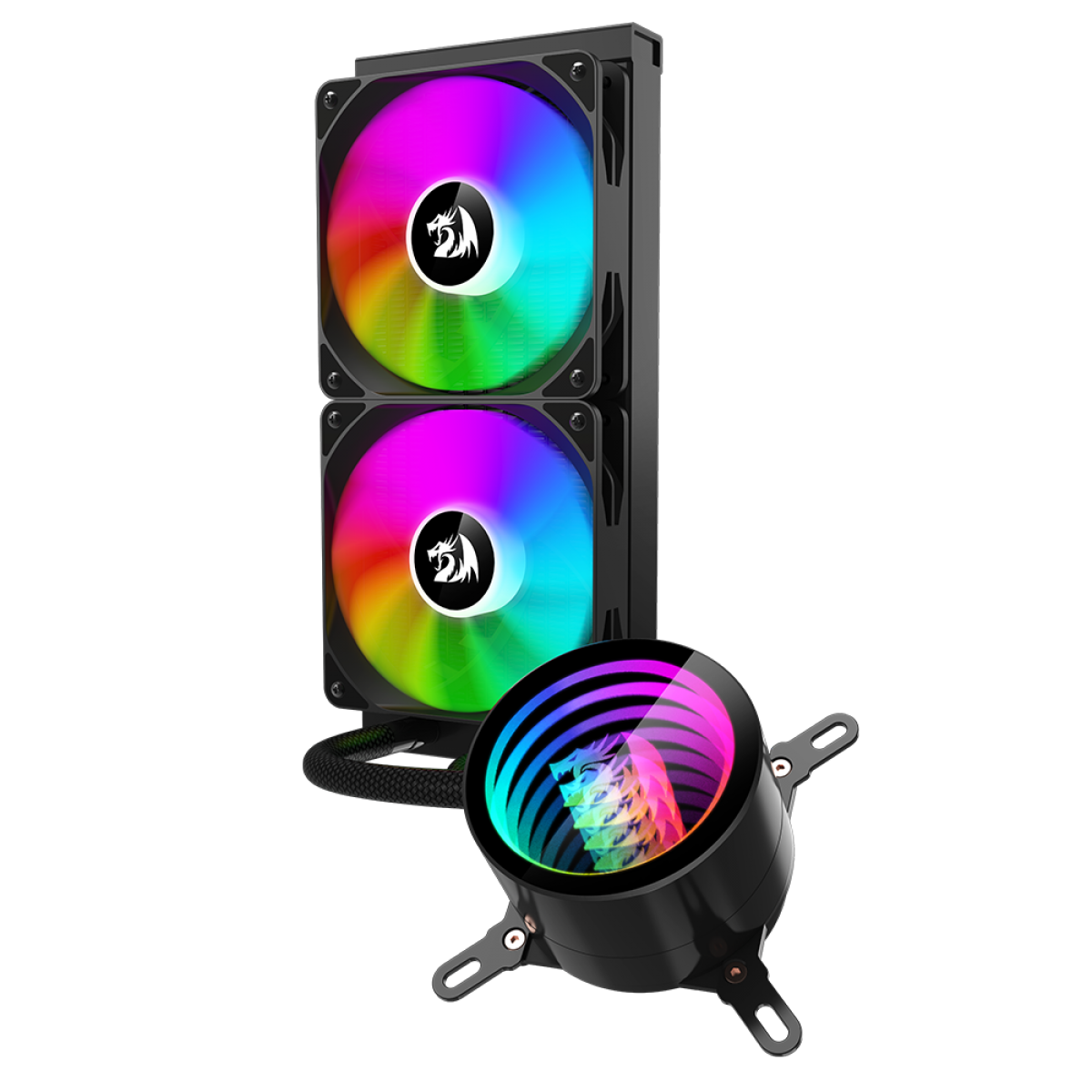Water Cooler Redragon CCW-3011, RGB, 240mm, Intel-AMD, Black