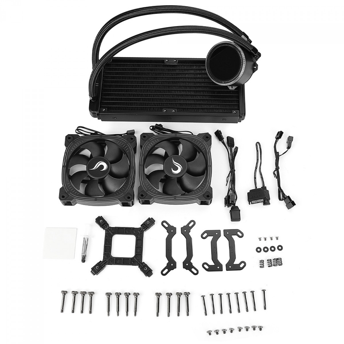 Water Cooler Rise Mode Aura Ice Black, ARGB, 240mm, Intel-AMD, Preto, RM-WAIB-05-ARGB