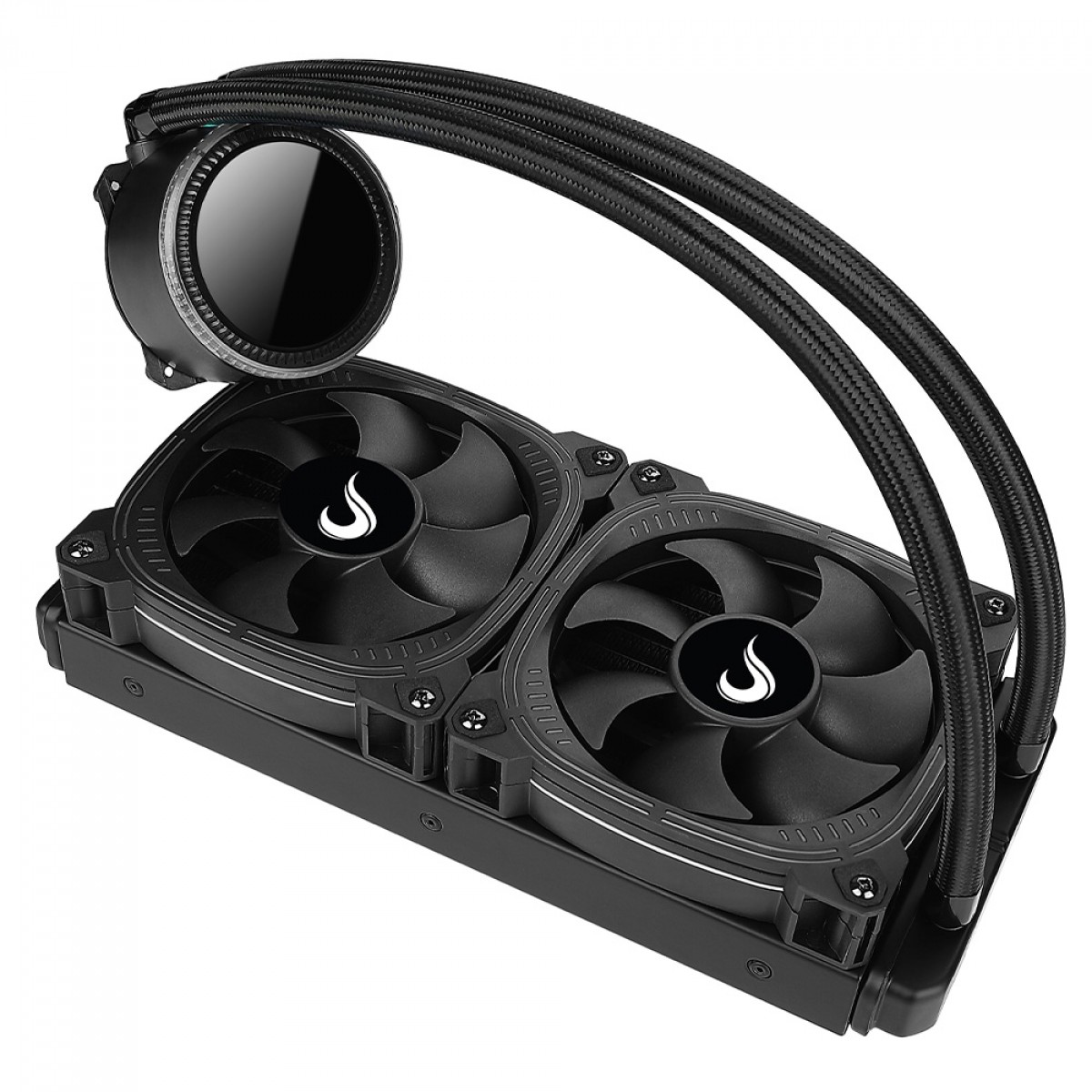 Water Cooler Rise Mode Aura Ice Black, ARGB, 240mm, Intel-AMD, Preto, RM-WAIB-05-ARGB