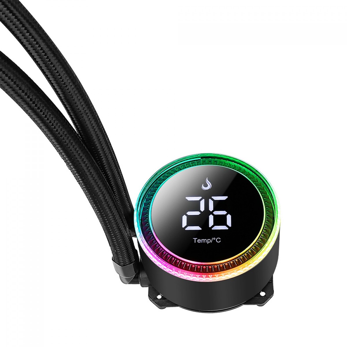 Water Cooler Rise Mode Aura Ice Black, ARGB, 240mm, Intel-AMD, Preto, RM-WAIB-05-ARGB
