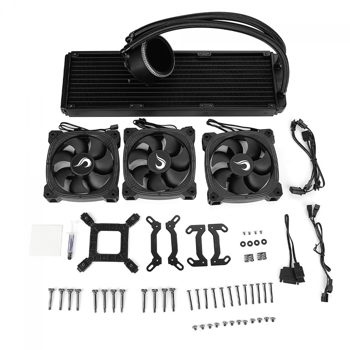 Water Cooler Rise Mode Aura Ice Black, ARGB, 360mm, Intel-AMD, Preto, RM-WAIB-06-ARGB