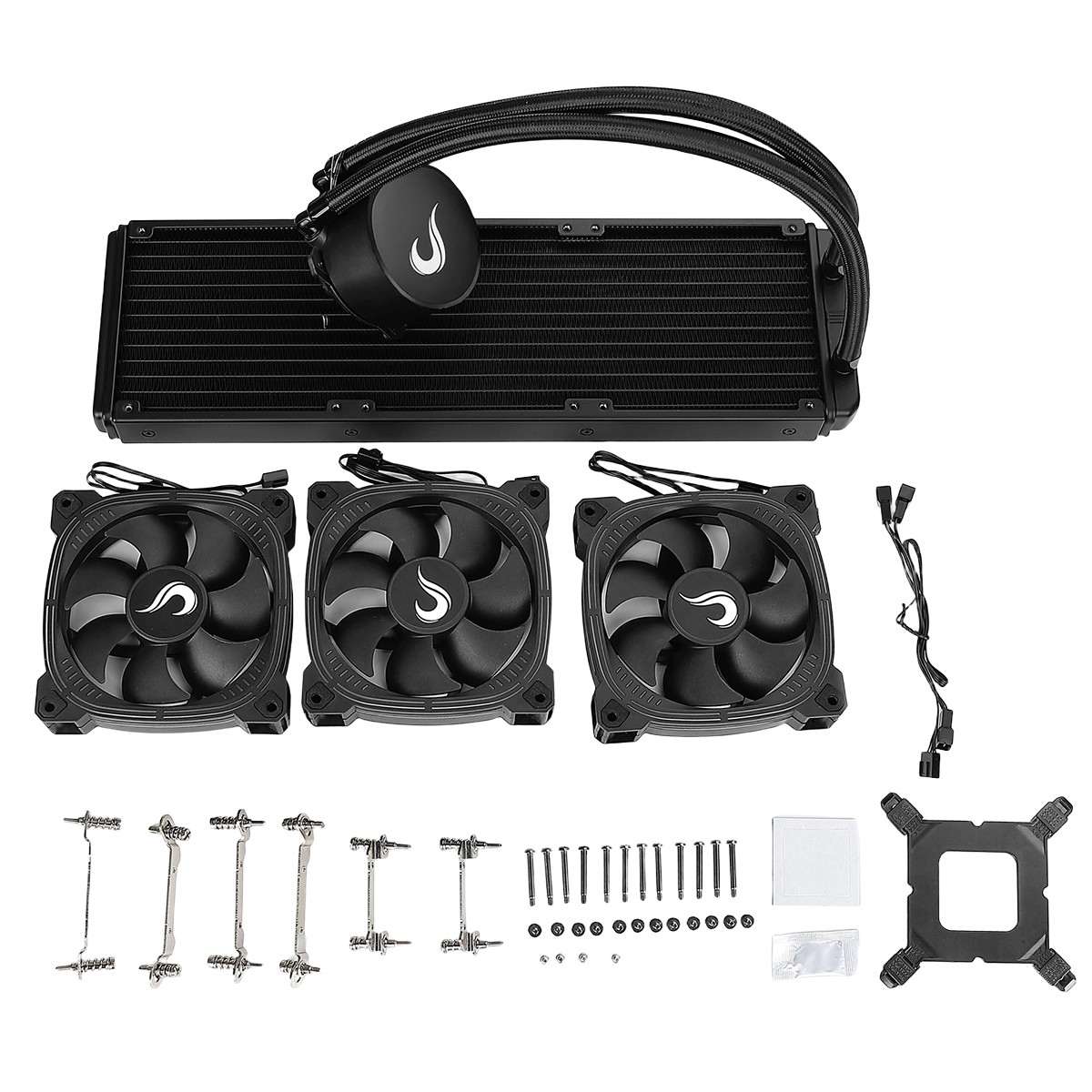 Water Cooler Rise Mode Black, 360mm, Intel-AMD, Preto, RM-WC-AB-360