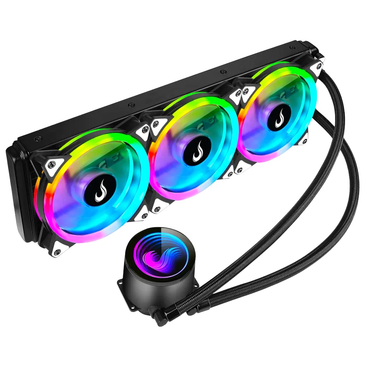 Water Cooler Rise Mode Black, ARGB, 360mm, Intel-AMD, Preto, RM-WCB-07-ARGB