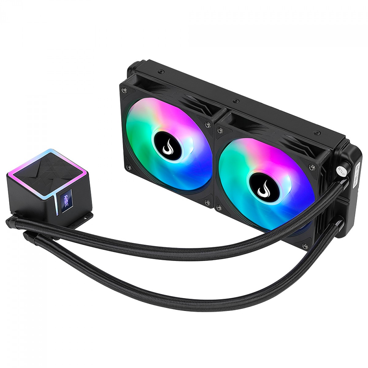 Water Cooler Rise Mode Black, Rainbow, 240mm, Intel-AMD, Preto, RM-WCB-02-RBW