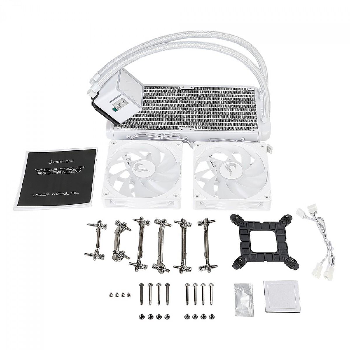 Water Cooler Rise Mode Frost, Rainbow, 240mm, Intel-AMD, Branco, RM-WCZ-02-RBW