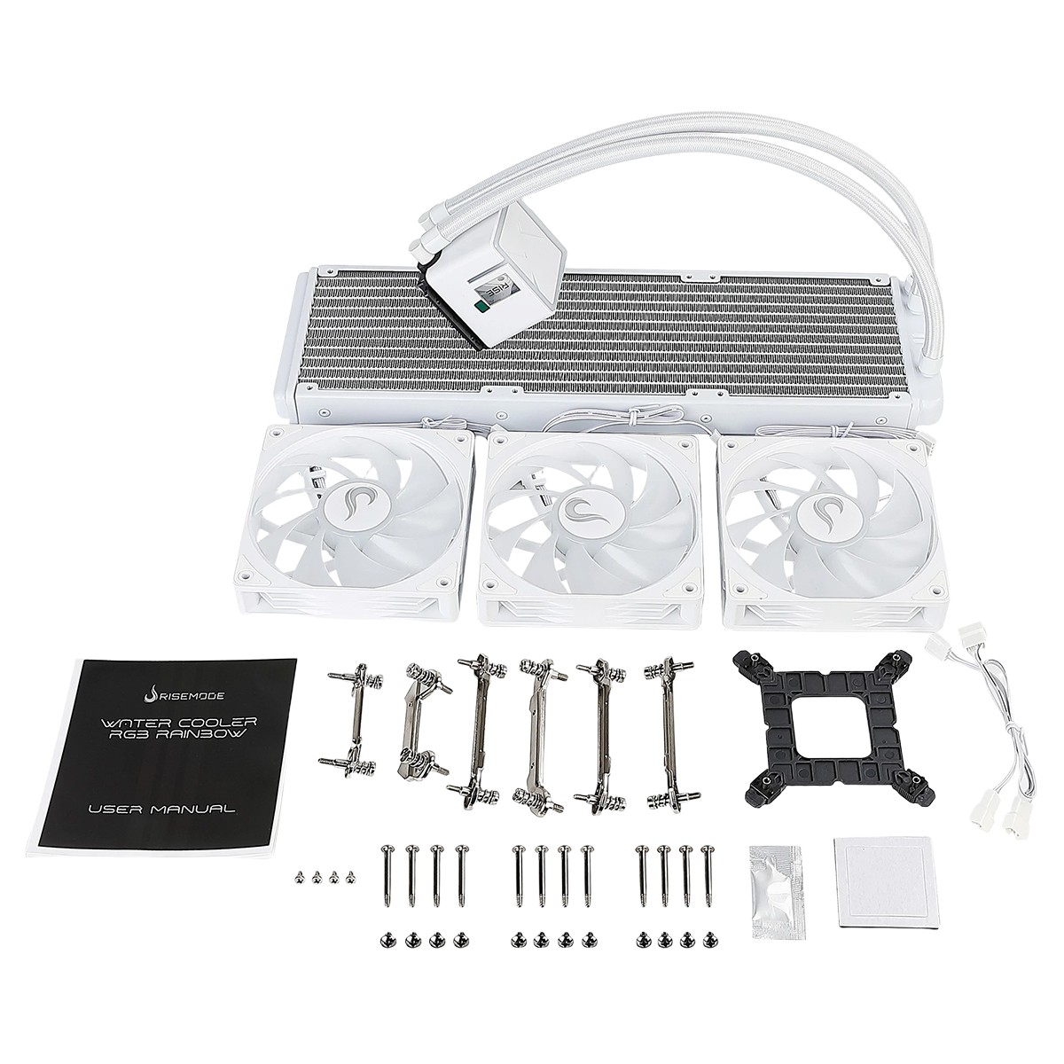 Water Cooler Rise Mode Frost, Rainbow, 360mm, Intel-AMD, Branco, RM-WCF-04-RBW