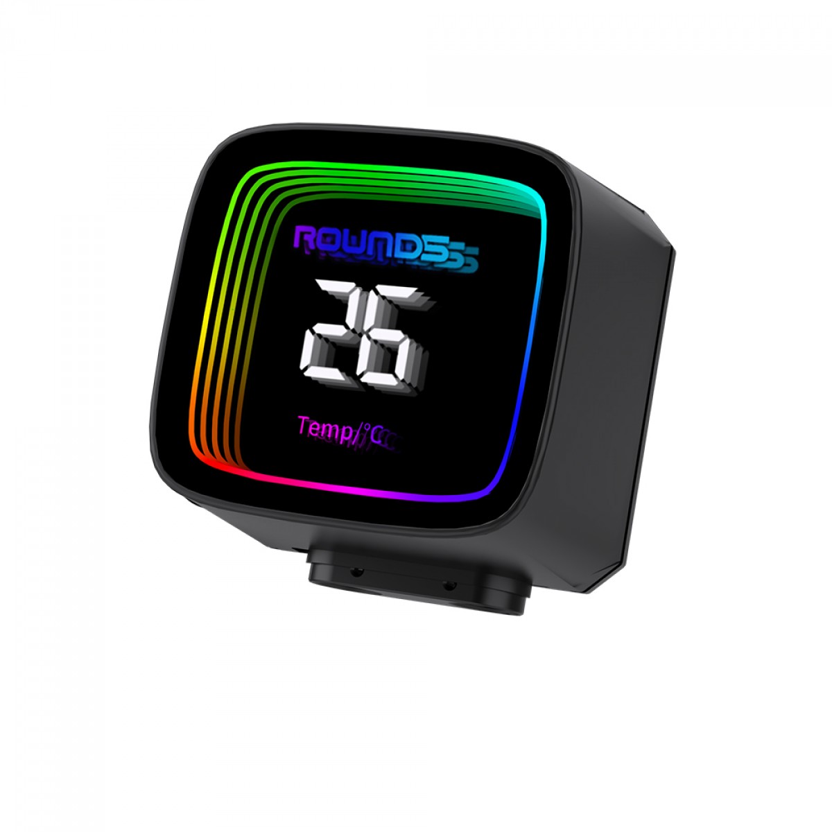 Water Cooler Round5 Boreah Black, ARGB, 360mm, Com Display, Intel-AMD, PWM, Preto, R5-WC-BOREAH-360B-2255