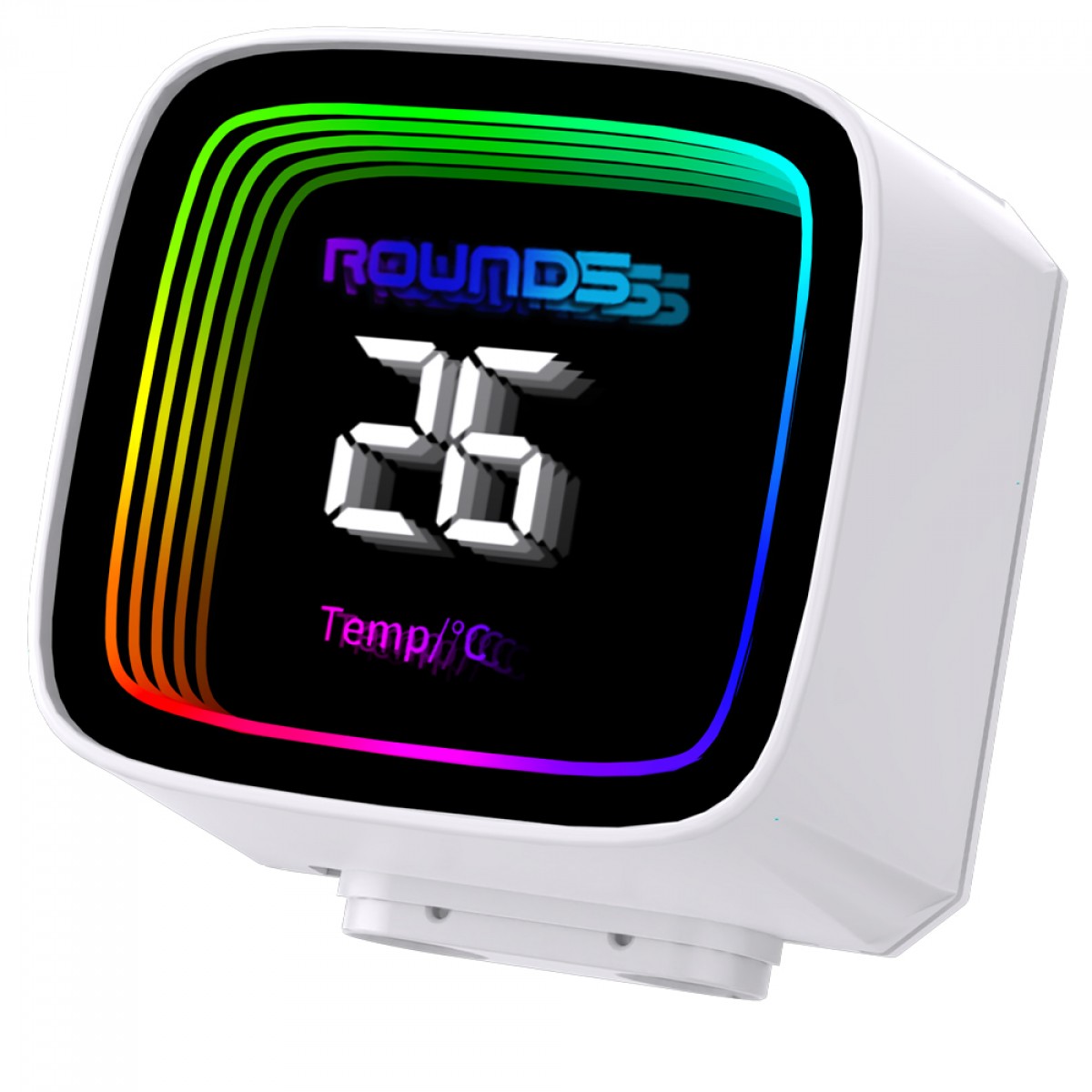 Water Cooler Round5 Boreah White, ARGB, 240mm, Com Display, Intel-AMD, PWM, Branco, R5-WC-BOREAH-240W-2235