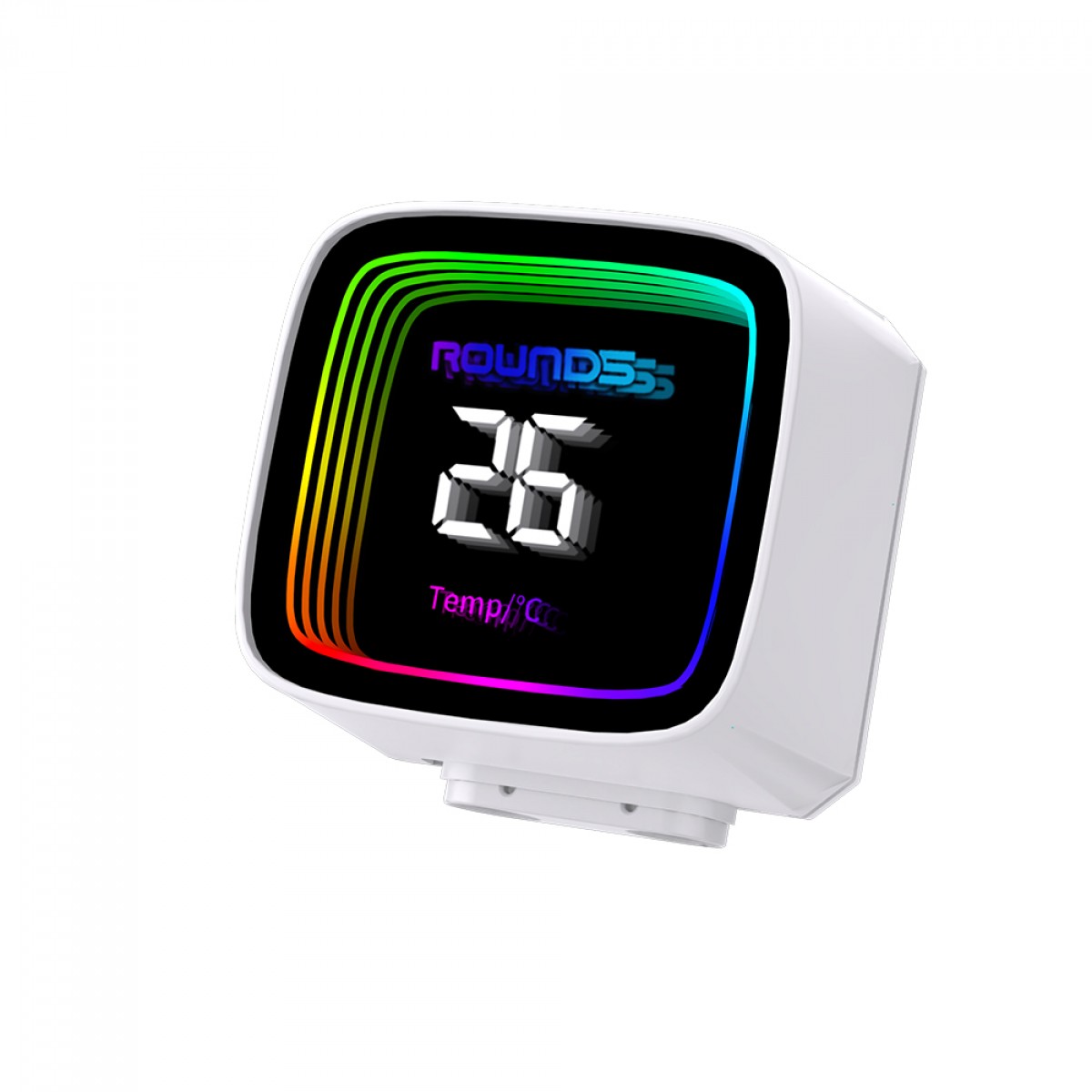 Water Cooler Round5 Boreah White, ARGB, 360mm, Com Display, Intel-AMD, PWM, Branco, R5-WC-BOREAH-360W-2254