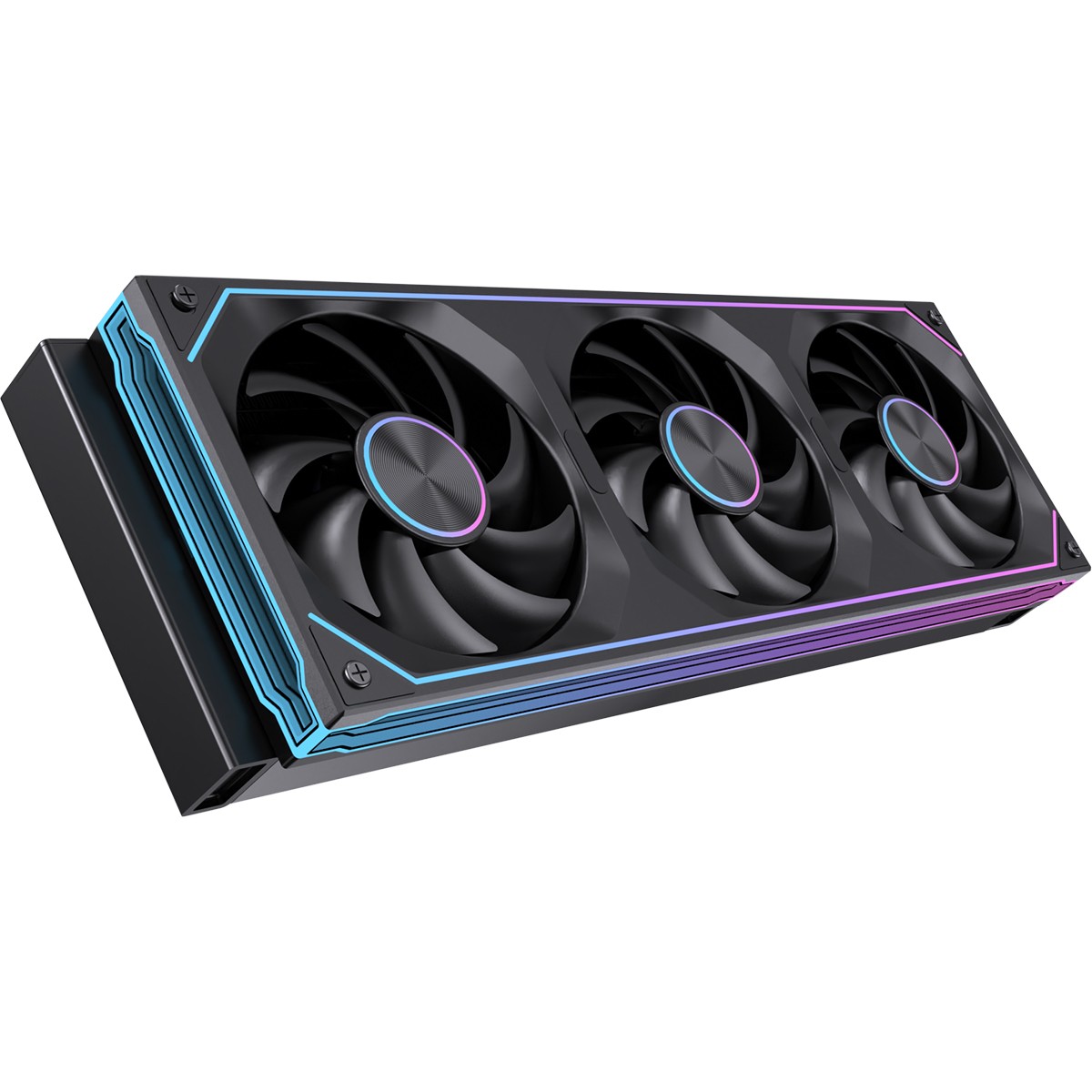Water Cooler Round5 Horizon Black, 360mm, Com Display Curvo, ARGB, Intel-AMD, PWM, Preto, R5-WC-HORIZON-360B-2283