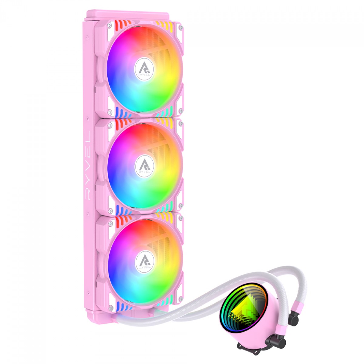 Water Cooler Ryvel Lumin Wave ARGB, 360mm, Intel/AMD, Pink, LC-W360-D PINK