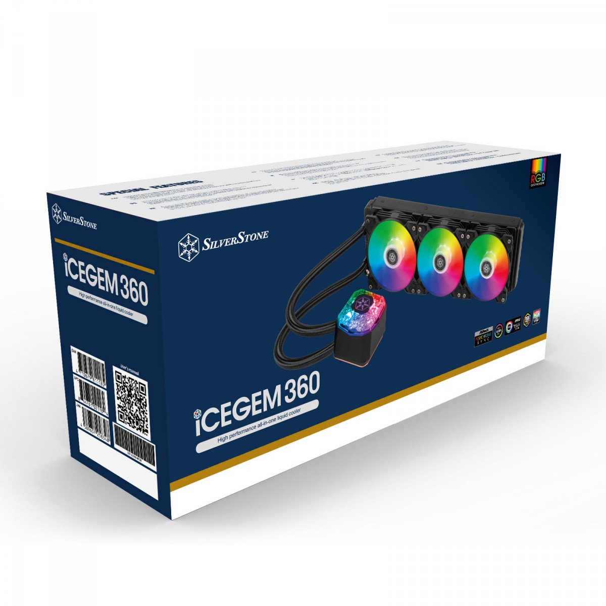 Water Cooler SilverStone IceGem 360, 360mm, Intel-AMD, SST-IG360-ARGB