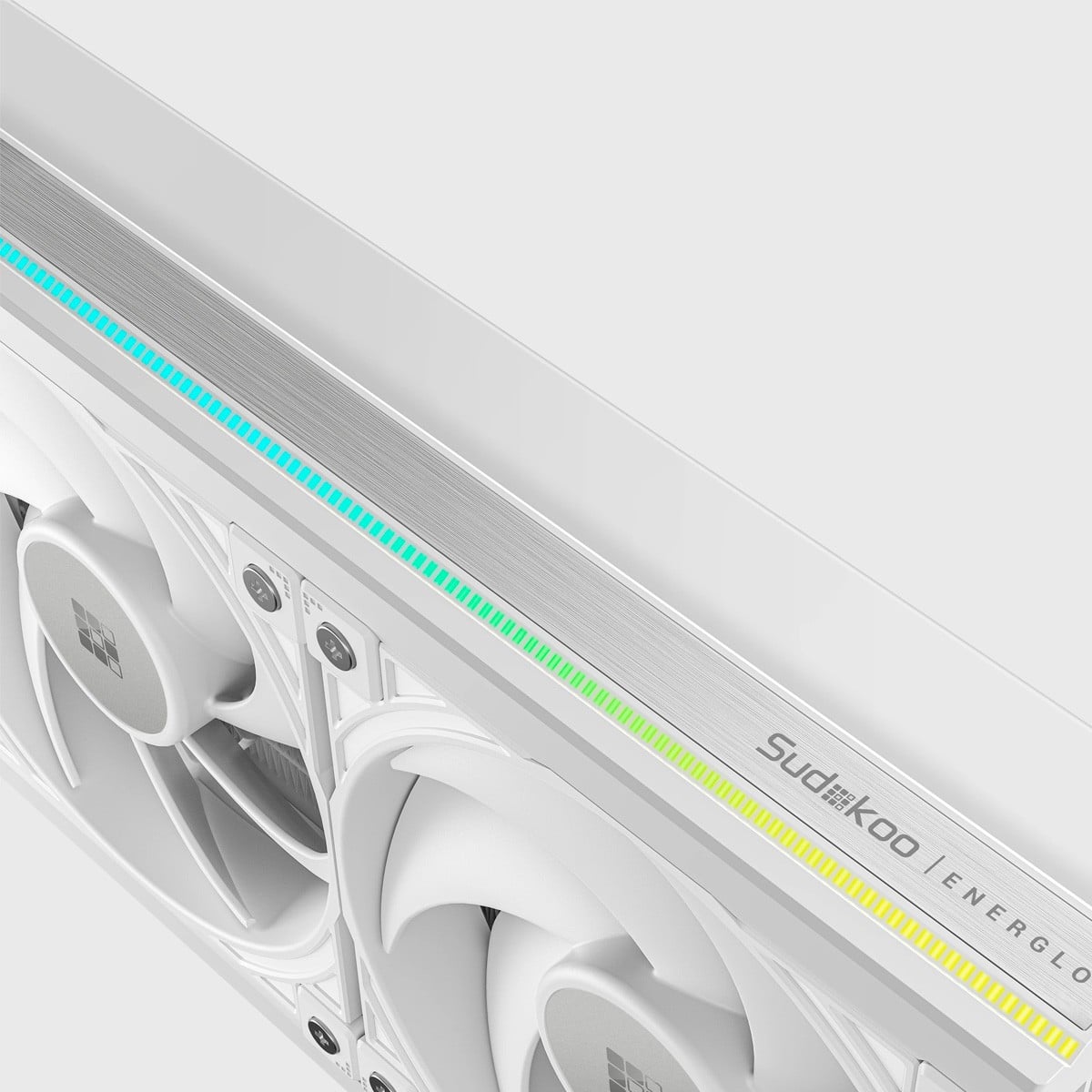 Water Cooler Sudokoo Energlo 360, 360mm, Intel-AMD, ARGB, Display LCD, Branco, R-ENR360-WHDSMC-GAS-1