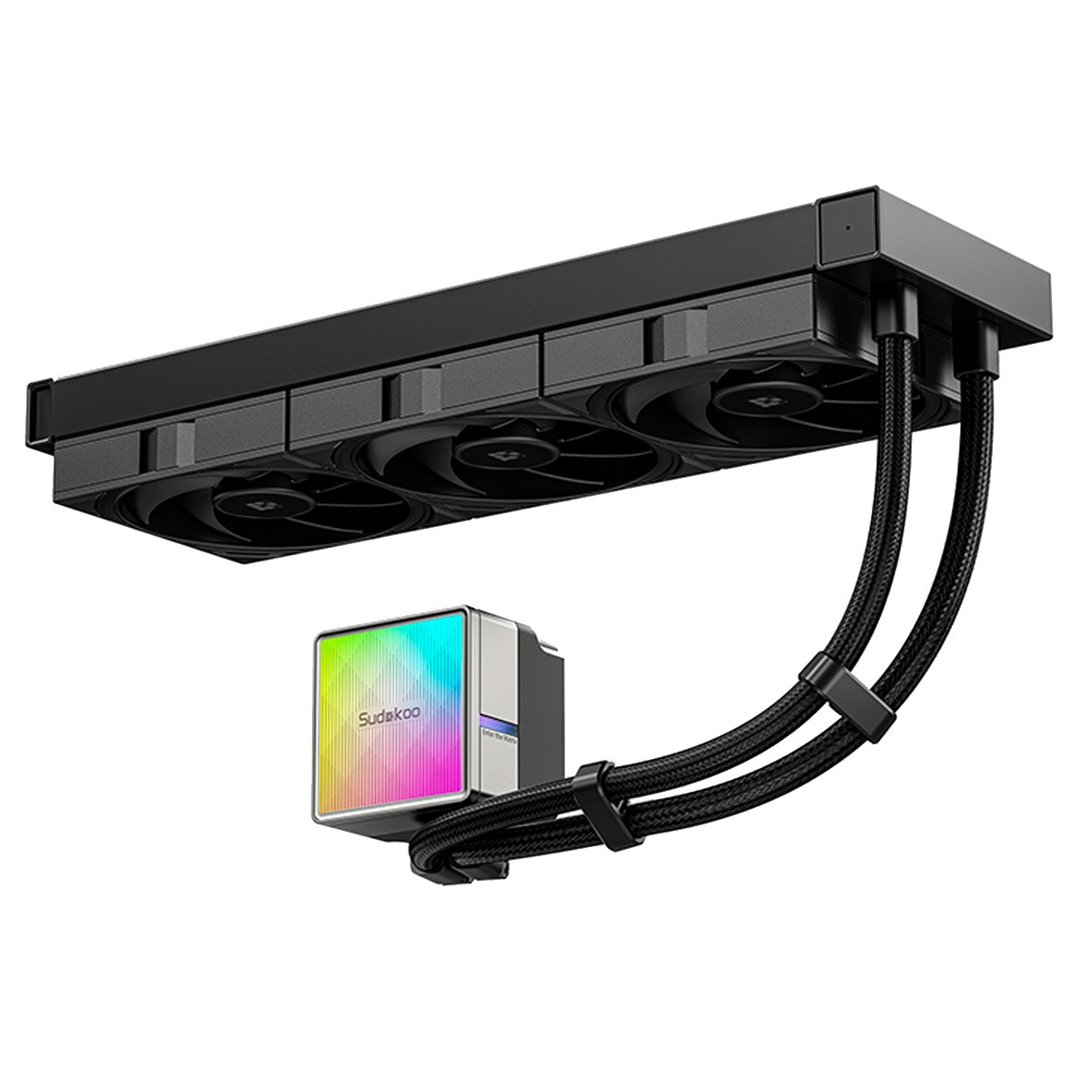 Water Cooler Sudokoo Nexaura 360, 360mm, Intel-AMD, ARGB, Preto, RNXA360-BKAMMN-GAS-1