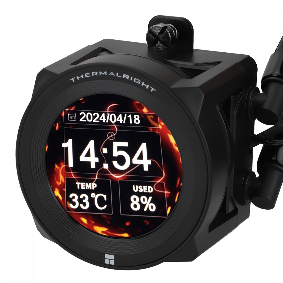 Water Cooler Thermalright Core Vision 360 Black, 360mm, Display LCD, ARGB, Intel/AMD, Preto