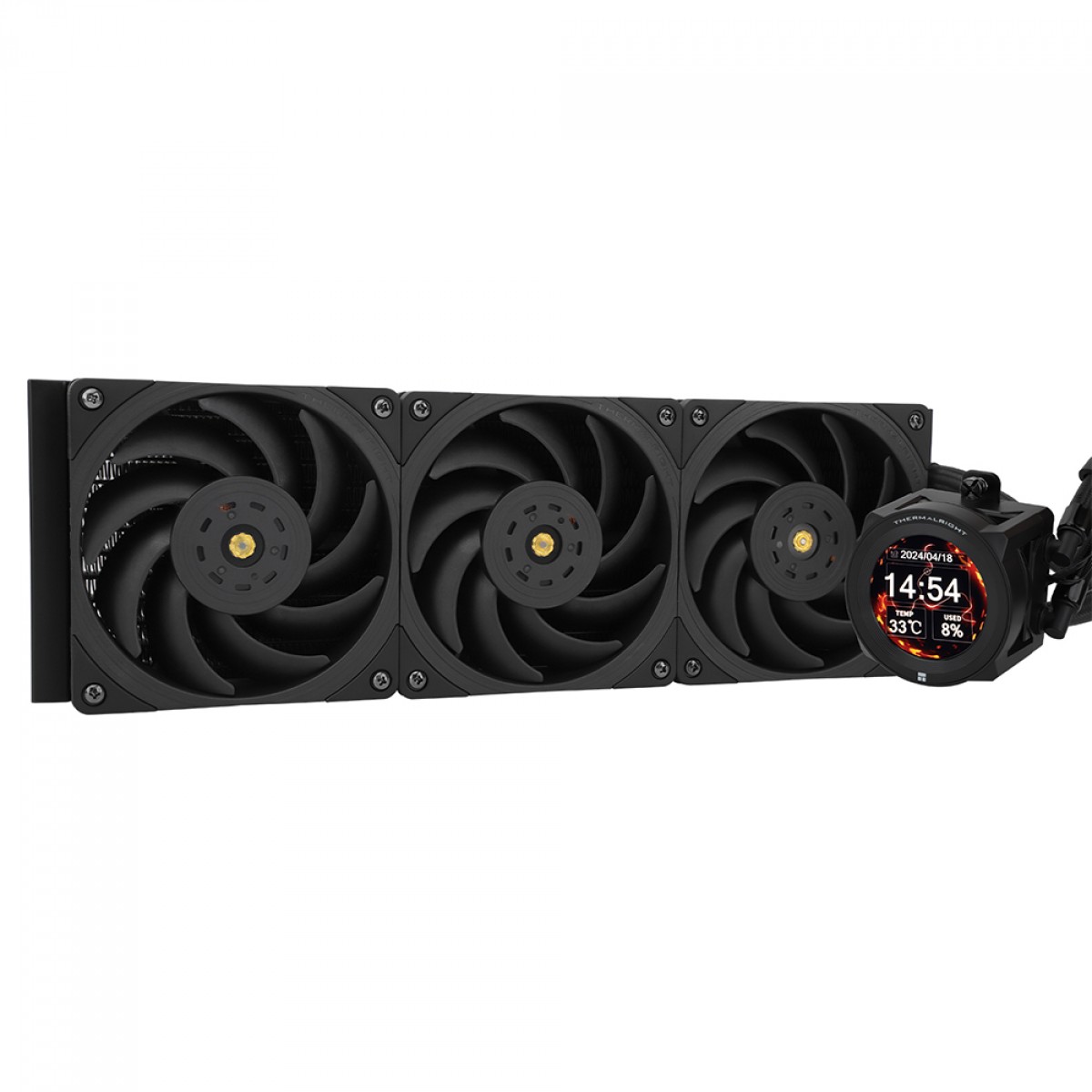 Water Cooler Thermalright Core Vision 360 Black, 360mm, Display LCD, Intel/AMD, Preto