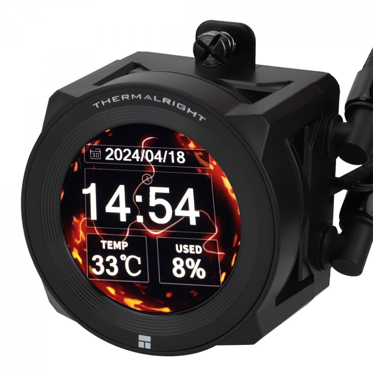 Water Cooler Thermalright Core Vision 360 Black, 360mm, Display LCD, Intel/AMD, Preto