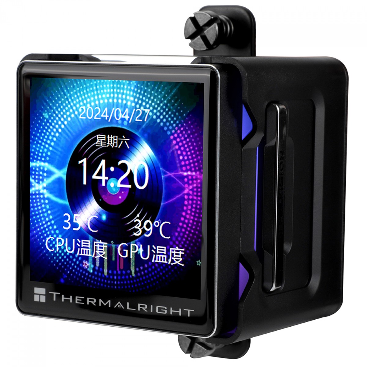 Water Cooler Thermalright Elite Vision 360 Black, 360mm, ARGB, Display LCD, Intel/AMD, Preto