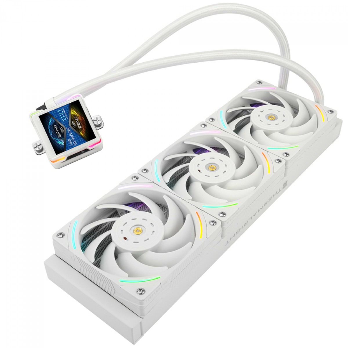 Water Cooler Thermalright Elite Vision 360 White, 360mm, ARGB, Display LCD, Intel/AMD, Branco