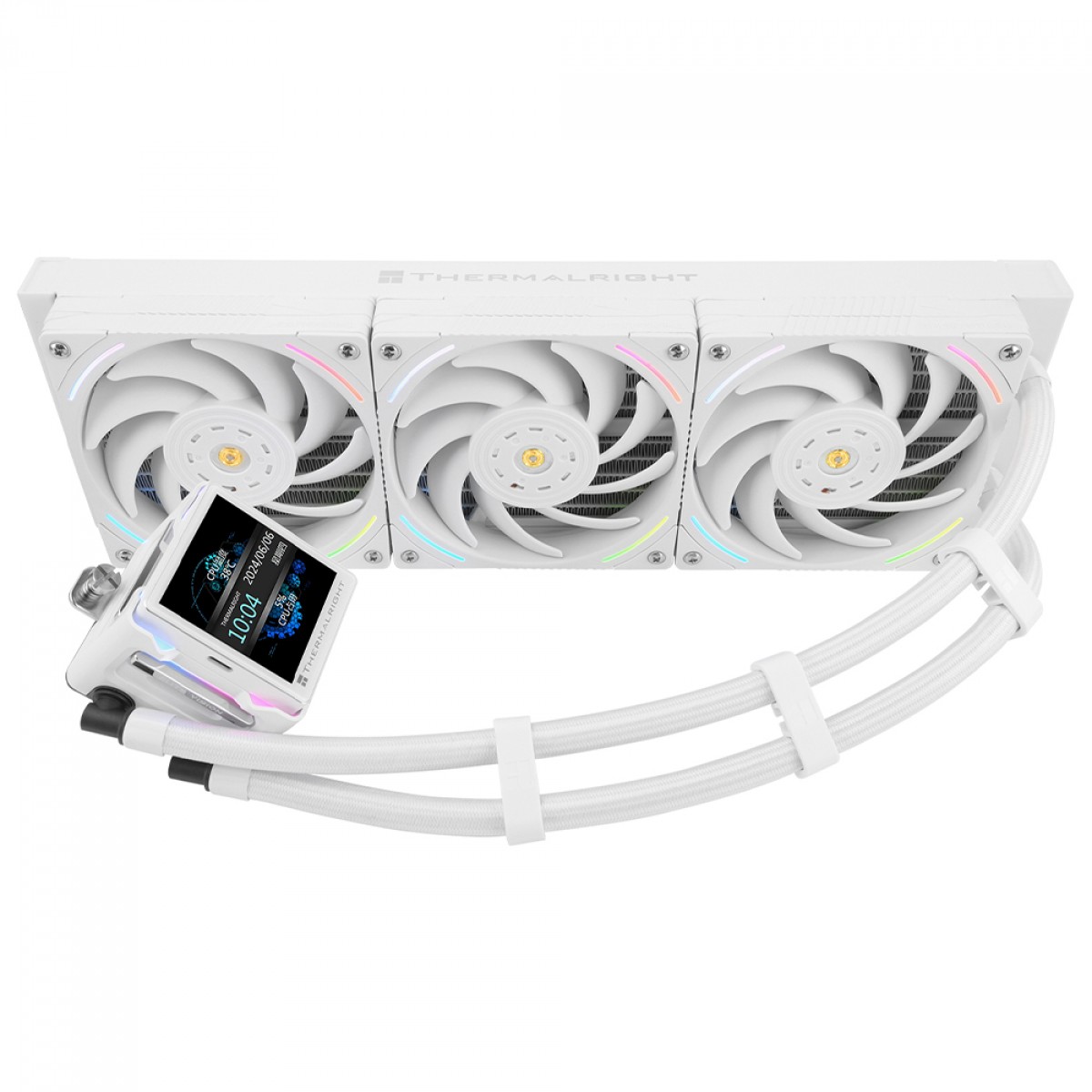 Water Cooler Thermalright Elite Vision 360 White, 360mm, ARGB, Display LCD, Intel/AMD, Branco