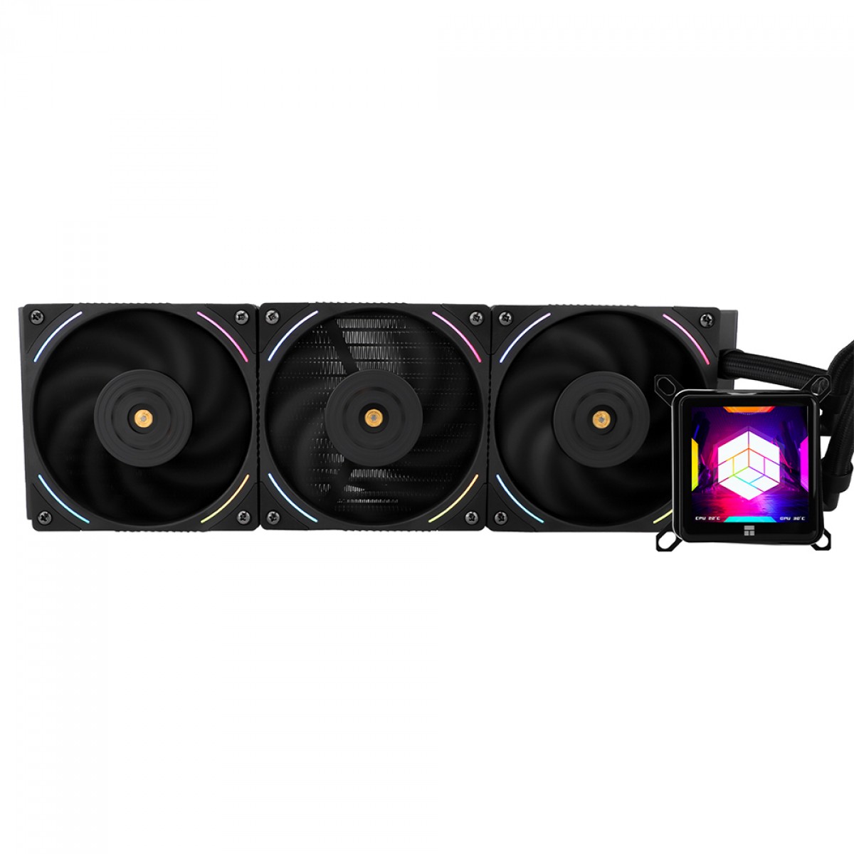 Water Cooler Thermalright Frozen Guardian 360 Black, 360mm, ARGB, Display LCD, Intel/AMD, Preto