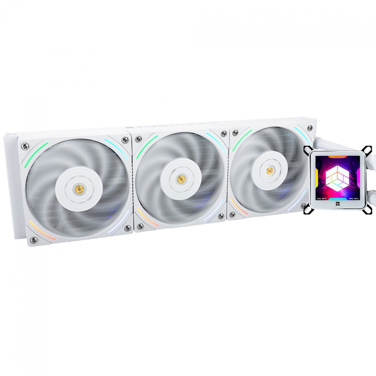Water Cooler Thermalright Frozen Guardian 360 White, 360mm, ARGB, Display LCD, Intel/AMD, Branco