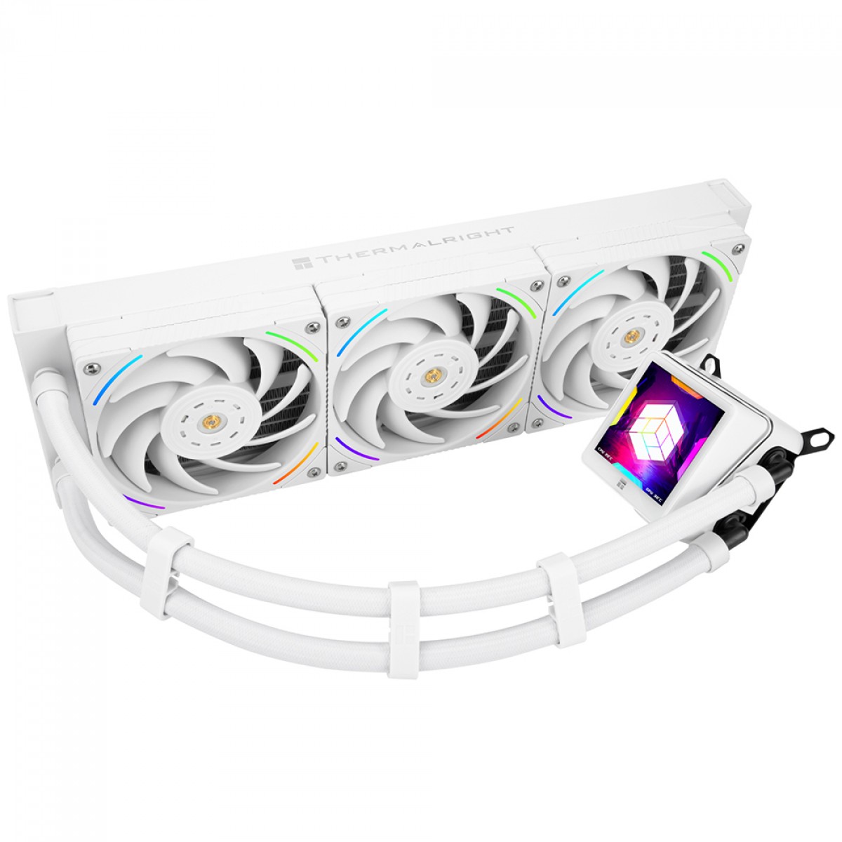 Water Cooler Thermalright Frozen Guardian 360 White, 360mm, ARGB, Display LCD, Intel/AMD, Branco