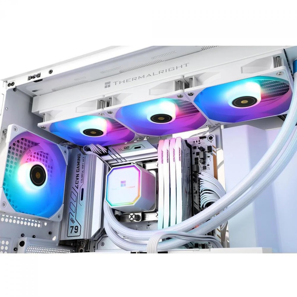Water Cooler Thermalright Frozen Prism 360 White, 360mm, ARGB, Intel/AMD, Branco