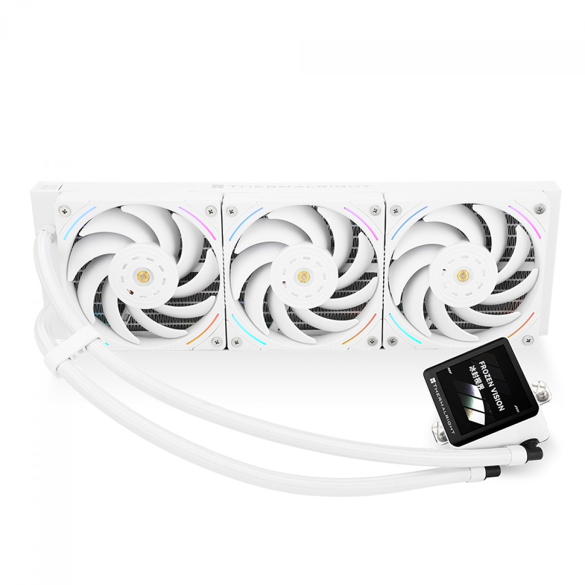 Water Cooler Thermalright Frozen Vision 360 V2 White, 360mm, ARGB, Display LCD, Intel/AMD, Branco